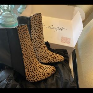 NWT! White House black market calf hair boots